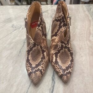 Jessica Simpson Brown Snakeskin Ankle Booties